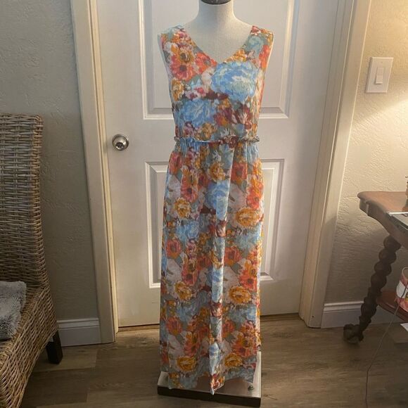 NWT Studio Park Flowy Floral Dress Sz Large - Picture 1 of 8
